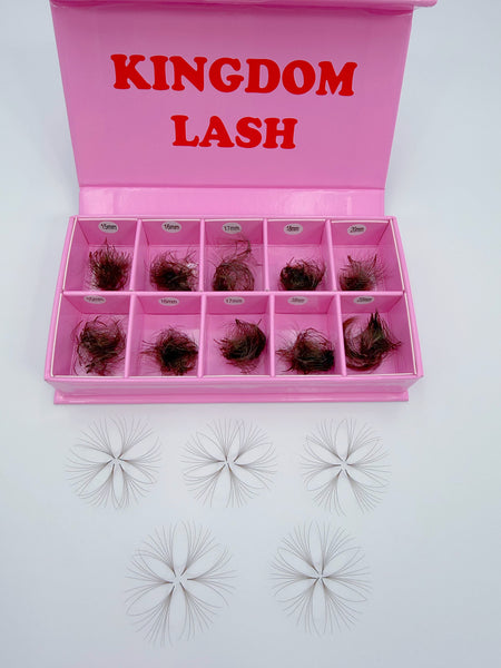 6D Brown Handmade Lashes - Mix Lengths - 1000 Fans
