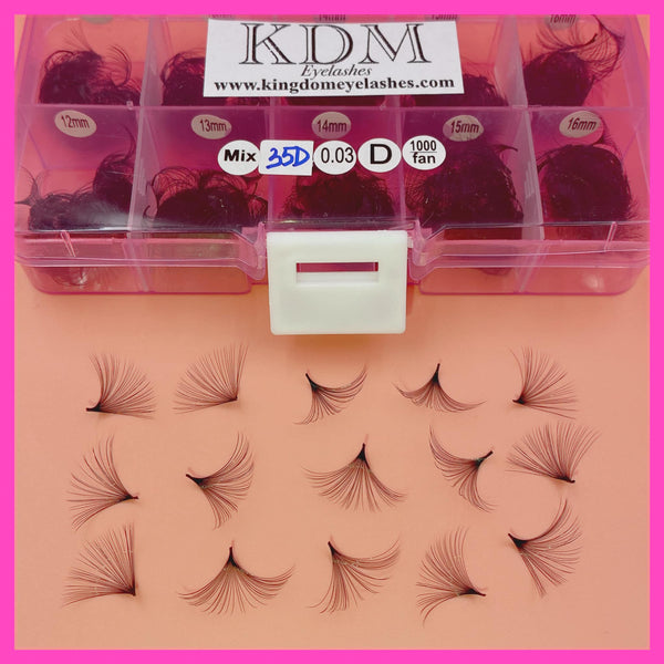 35D Handmade Lashes Mixed Lengths - 12/13/14/15/16