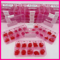 5D Red Handmade Lashes - Mixed Lengths