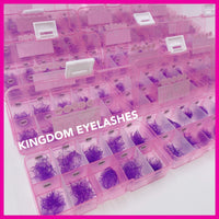 6D Purple Handmade Lashes - Mixed Lengths